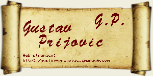Gustav Prijović vizit kartica